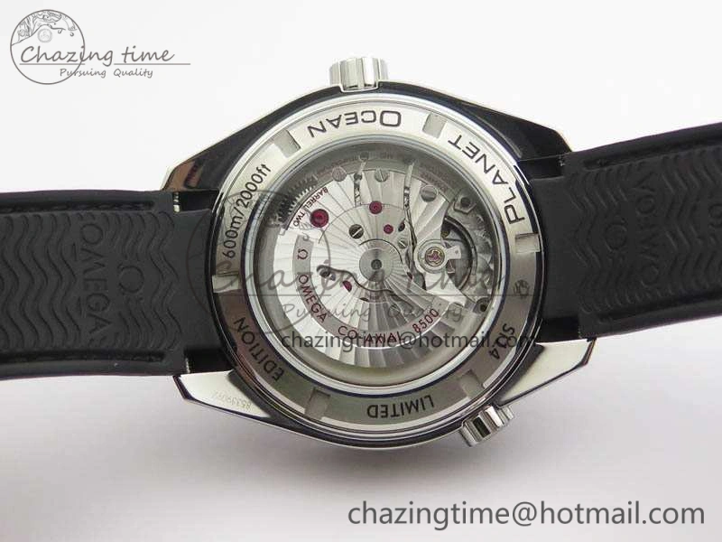 Planet Ocean Pro Ceramic Bezel 45mm 1:1 OMF Best Edition On Rubber Strap A8500 (Black Balance Wheel) NewStyle 8136