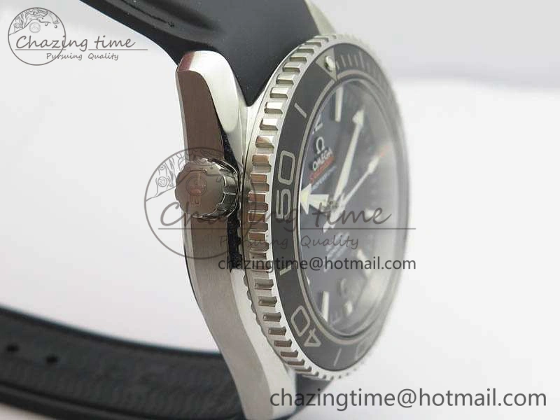 Planet Ocean Pro Ceramic Bezel 45mm 1:1 OMF Best Edition On Rubber Strap A8500 (Black Balance Wheel) NewStyle 8136