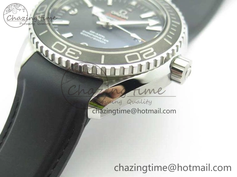 Planet Ocean Pro Ceramic Bezel 45mm 1:1 OMF Best Edition On Rubber Strap A8500 (Black Balance Wheel) NewStyle 8136