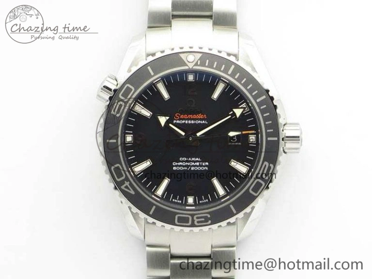 Breathable Planet Ocean Pro Ceramic Bezel 45mm OMF 1:1 Best Edition On SS Bracelet A8500 (Black Balance Wheel) 8140