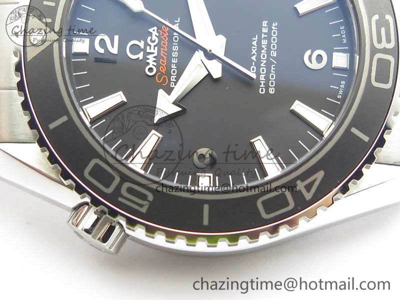 Breathable Planet Ocean Pro Ceramic Bezel 45mm OMF 1:1 Best Edition On SS Bracelet A8500 (Black Balance Wheel) 8140