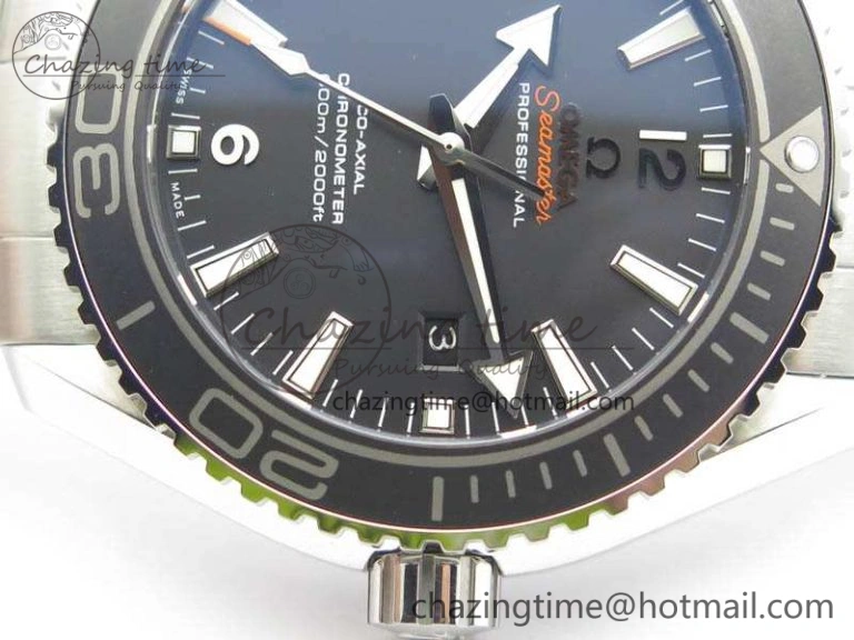 Breathable Planet Ocean Pro Ceramic Bezel 45mm OMF 1:1 Best Edition On SS Bracelet A8500 (Black Balance Wheel) 8140