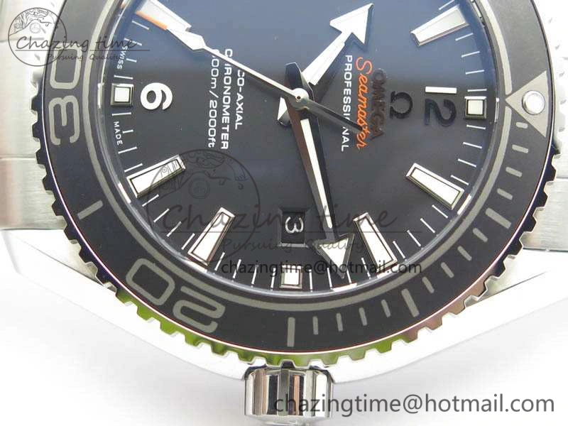 Breathable Planet Ocean Pro Ceramic Bezel 45mm OMF 1:1 Best Edition On SS Bracelet A8500 (Black Balance Wheel) 8140