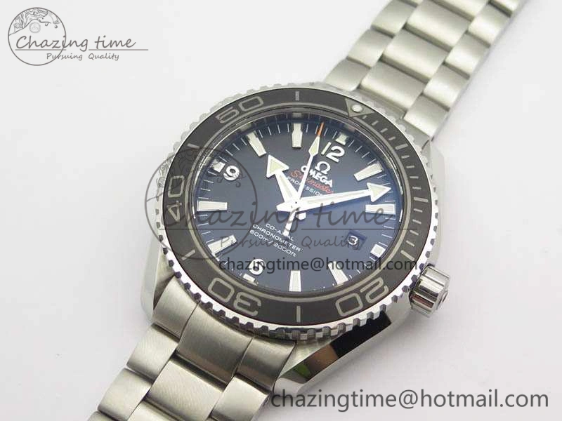 Breathable Planet Ocean Pro Ceramic Bezel 45mm OMF 1:1 Best Edition On SS Bracelet A8500 (Black Balance Wheel) 8140