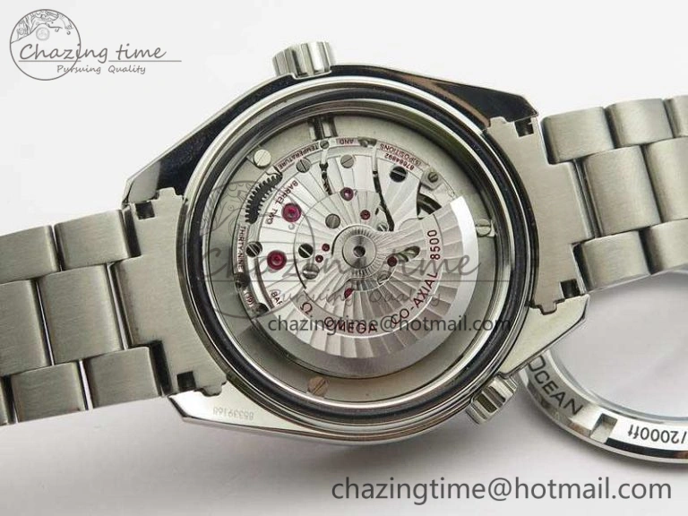 Breathable Planet Ocean Pro Ceramic Bezel 45mm OMF 1:1 Best Edition On SS Bracelet A8500 (Black Balance Wheel) 8140