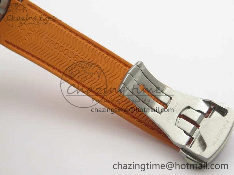 Planet Ocean Pro Orange Bezel 45mm OMF 1:1 Best Edition On Rubber Strap A8500 (Black Balance Wheel) TopPick 8138