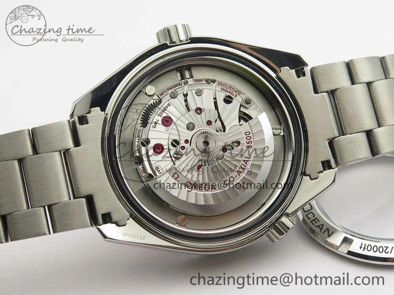 Planet Ocean Pro Orange Bezel 45mm OMF 1:1 Best Edition On SS Bracelet A8500 (Black Balance Wheel) StreetReady 8142