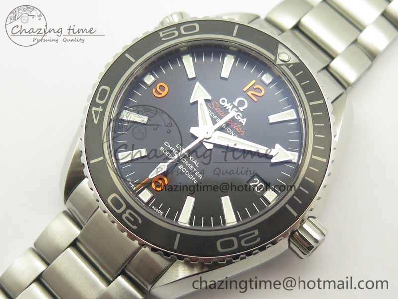 Planet Ocean Professional Ceramic Bezel 42mm 1:1 VSF Best Edition Orange Markers A8500 Super Clone (2 Straps) Trendsetting 8053