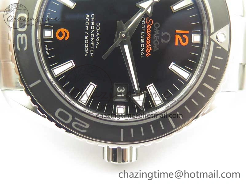 Youthful Planet Ocean Professional Ceramic Bezel 45.5mm 1:1 VSF Best Edition Orange Markers on SS Bracelet A8500 Super Clone 8052