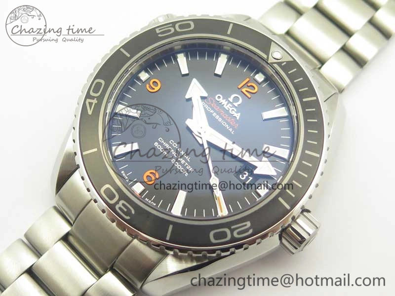 Youthful Planet Ocean Professional Ceramic Bezel 45.5mm 1:1 VSF Best Edition Orange Markers on SS Bracelet A8500 Super Clone 8052
