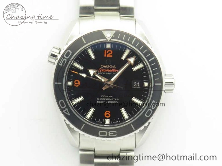 Youthful Planet Ocean Professional Ceramic Bezel 45.5mm 1:1 VSF Best Edition Orange Markers on SS Bracelet A8500 Super Clone 8052