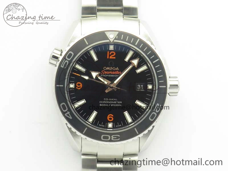 Youthful Planet Ocean Professional Ceramic Bezel 45.5mm 1:1 VSF Best Edition Orange Markers on SS Bracelet A8500 Super Clone 8052