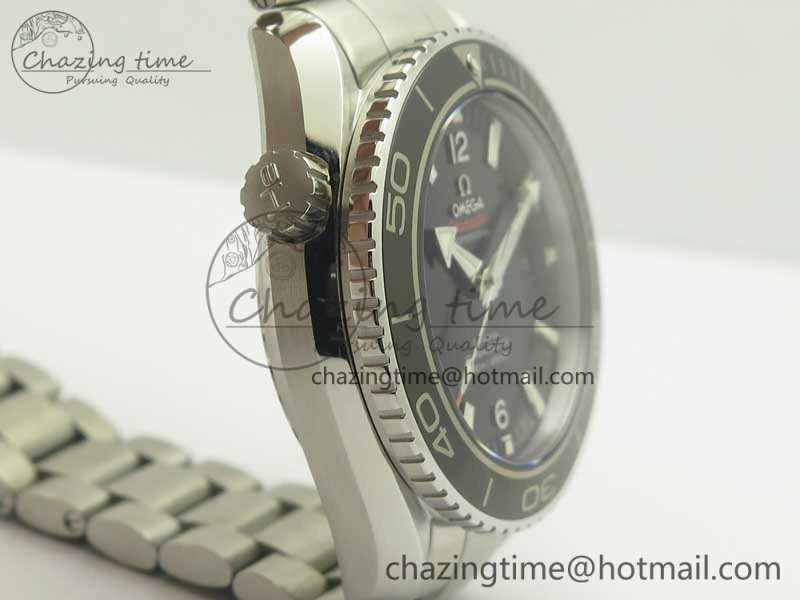 AllSeason Planet Ocean Professional Ceramic Bezel 45.5mm 1:1 VSF Best Edition Silver Markers on SS Bracelet A8500 Super Clone 8050