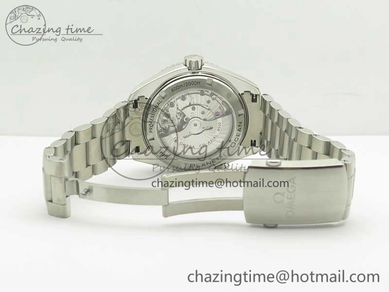 AllSeason Planet Ocean Professional Ceramic Bezel 45.5mm 1:1 VSF Best Edition Silver Markers on SS Bracelet A8500 Super Clone 8050