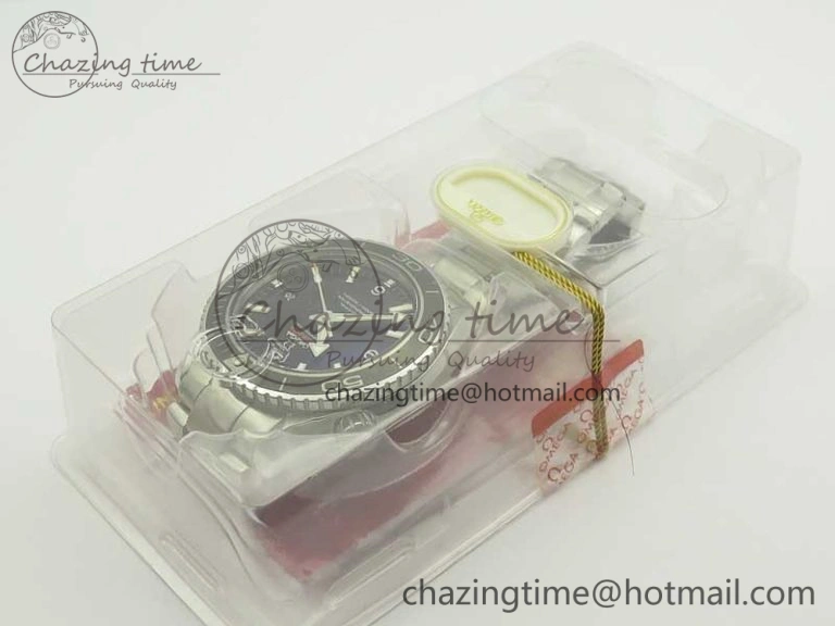 AllSeason Planet Ocean Professional Ceramic Bezel 45.5mm 1:1 VSF Best Edition Silver Markers on SS Bracelet A8500 Super Clone 8050