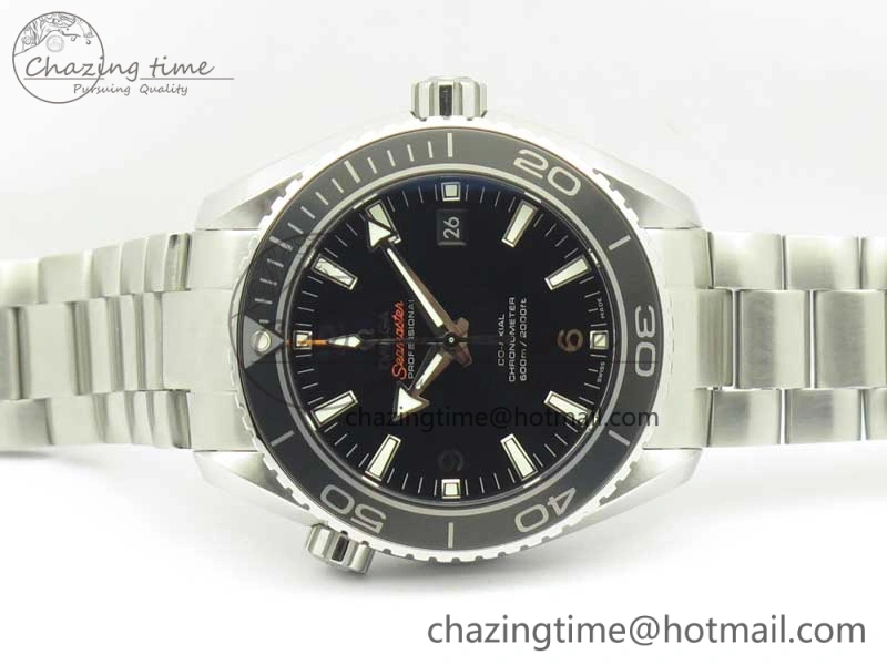 AllSeason Planet Ocean Professional Ceramic Bezel 45.5mm 1:1 VSF Best Edition Silver Markers on SS Bracelet A8500 Super Clone 8050