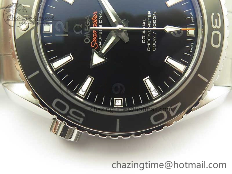 AllSeason Planet Ocean Professional Ceramic Bezel 45.5mm 1:1 VSF Best Edition Silver Markers on SS Bracelet A8500 Super Clone 8050