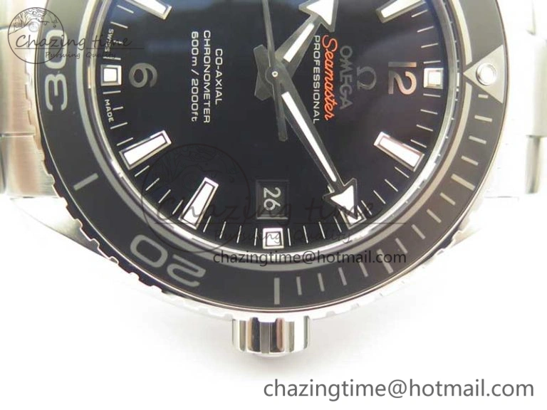 AllSeason Planet Ocean Professional Ceramic Bezel 45.5mm 1:1 VSF Best Edition Silver Markers on SS Bracelet A8500 Super Clone 8050