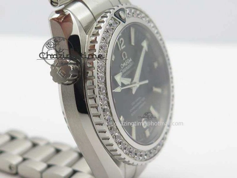 Planet Ocean Professional Diamonds Bezel 42mm V6F Best Edition On SS Bracelet A HighQuality 8264