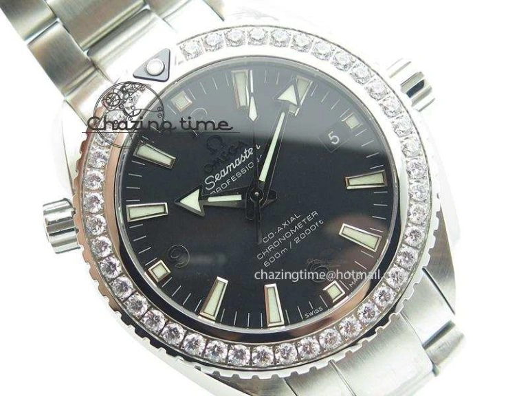 Planet Ocean Professional Diamonds Bezel 42mm V6F Best Edition On SS Bracelet A HighQuality 8264
