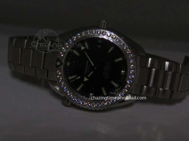 Planet Ocean Professional Diamonds Bezel 42mm V6F Best Edition On SS Bracelet A HighQuality 8264