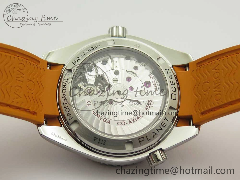 Premium Planet Ocean Professional Orange Bezel 42mm 1:1 VSF Best Edition on Orange Rubber Strap A8500 Super Clone 7947