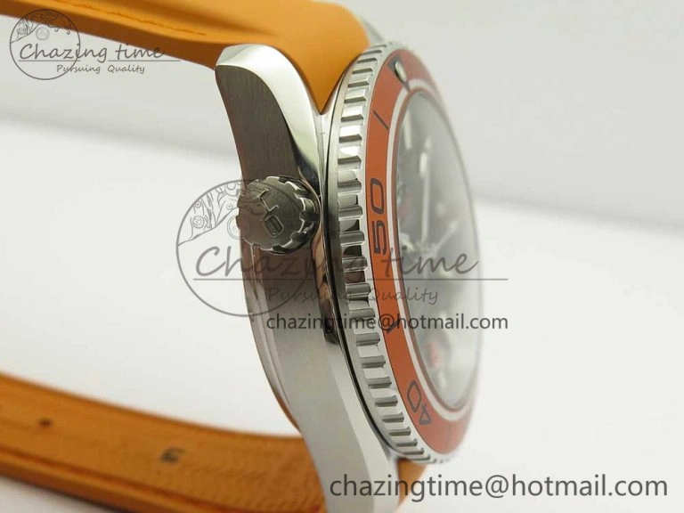 Premium Planet Ocean Professional Orange Bezel 42mm 1:1 VSF Best Edition on Orange Rubber Strap A8500 Super Clone 7947