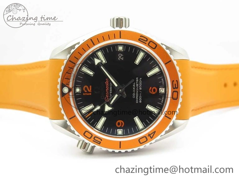 Premium Planet Ocean Professional Orange Bezel 42mm 1:1 VSF Best Edition on Orange Rubber Strap A8500 Super Clone 7947