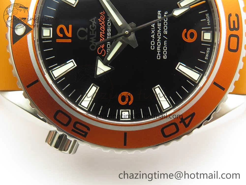 Premium Planet Ocean Professional Orange Bezel 42mm 1:1 VSF Best Edition on Orange Rubber Strap A8500 Super Clone 7947