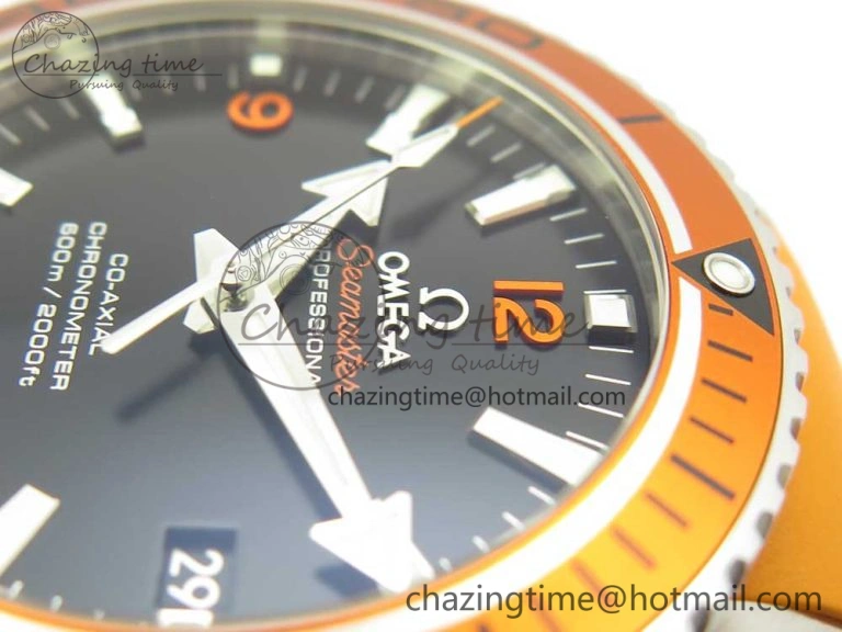 Premium Planet Ocean Professional Orange Bezel 42mm 1:1 VSF Best Edition on Orange Rubber Strap A8500 Super Clone 7947