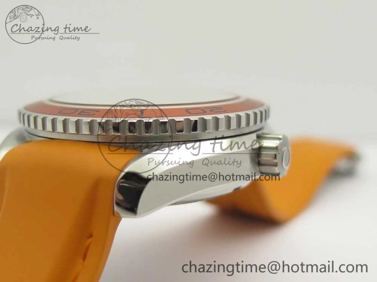 Premium Planet Ocean Professional Orange Bezel 42mm 1:1 VSF Best Edition on Orange Rubber Strap A8500 Super Clone 7947