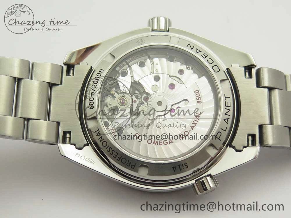 EasyCare Planet Ocean Professional Orange Bezel 42mm 1:1 VSF Best Edition on SS Bracelet A8500 Super Clone (2 Straps) 7951