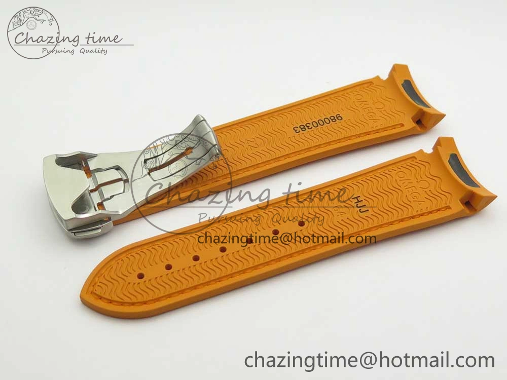 EasyCare Planet Ocean Professional Orange Bezel 42mm 1:1 VSF Best Edition on SS Bracelet A8500 Super Clone (2 Straps) 7951