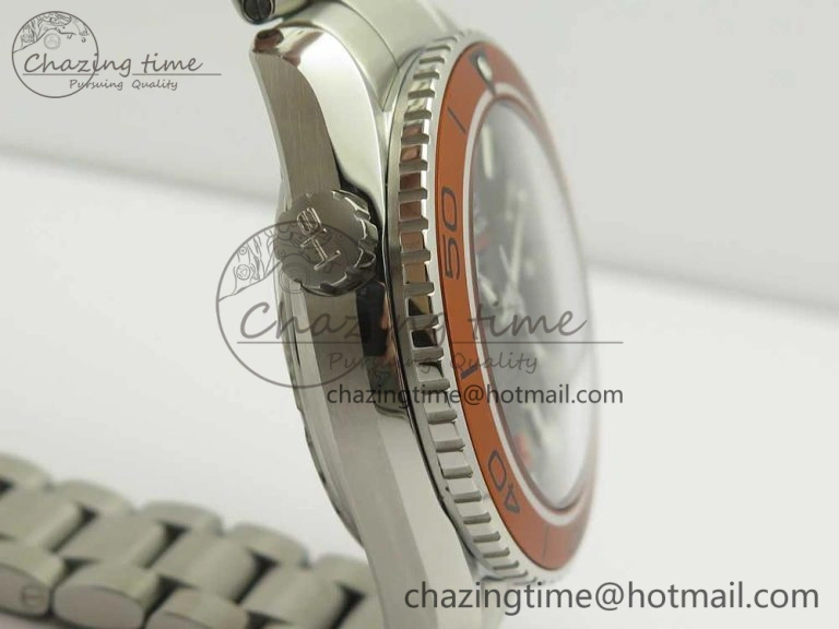 Planet Ocean Professional Orange Bezel 45.5mm 1:1 VSF Best Edition on SS Bracelet A8500 Super Clone (2 Straps) Cozy 7950