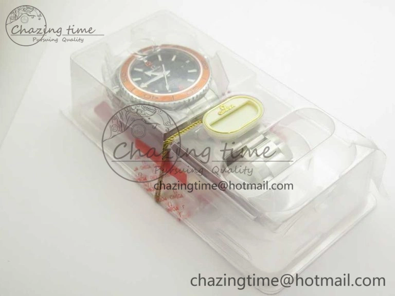 Planet Ocean Professional Orange Bezel 45.5mm 1:1 VSF Best Edition on SS Bracelet A8500 Super Clone (2 Straps) Cozy 7950