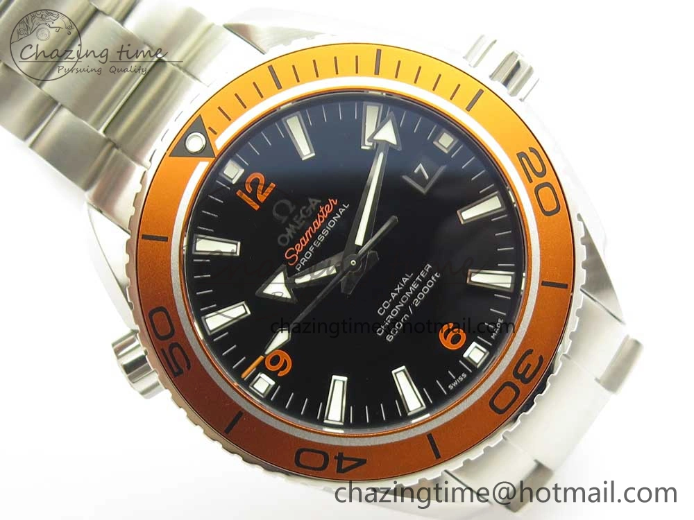 Planet Ocean Professional Orange Bezel 45.5mm 1:1 VSF Best Edition on SS Bracelet A8500 Super Clone (2 Straps) Cozy 7950
