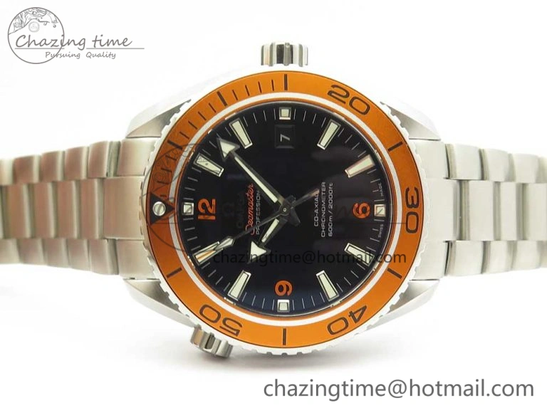 Planet Ocean Professional Orange Bezel 45.5mm 1:1 VSF Best Edition on SS Bracelet A8500 Super Clone (2 Straps) Cozy 7950
