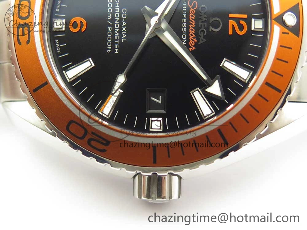 Planet Ocean Professional Orange Bezel 45.5mm 1:1 VSF Best Edition on SS Bracelet A8500 Super Clone (2 Straps) Cozy 7950