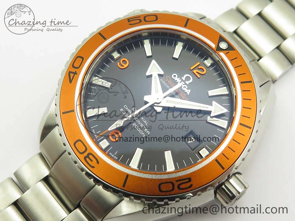 Planet Ocean Professional Orange Bezel 45.5mm 1:1 VSF Best Edition on SS Bracelet A8500 Super Clone (2 Straps) Cozy 7950