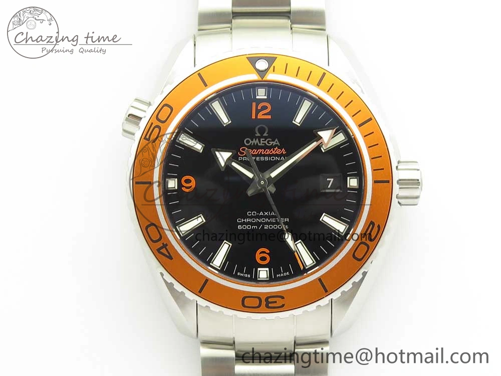Planet Ocean Professional Orange Bezel 45.5mm 1:1 VSF Best Edition on SS Bracelet A8500 Super Clone (2 Straps) Cozy 7950