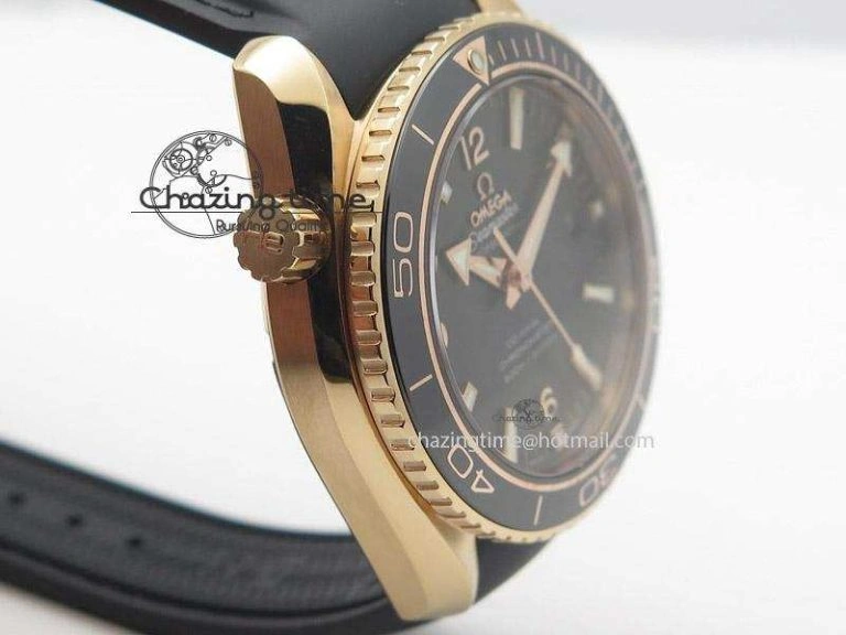 Planet Ocean Professional Rose Gold Liquid Metal V6F 42mm On Black Rubber Strap A TimelessDesign 8266
