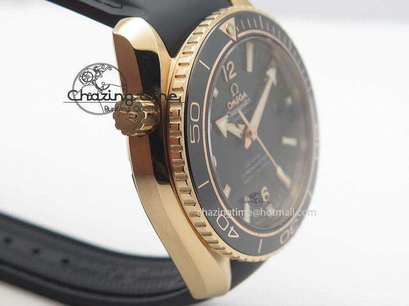 Planet Ocean Professional Rose Gold Liquid Metal V6F 42mm On Black Rubber Strap A TimelessDesign 8266