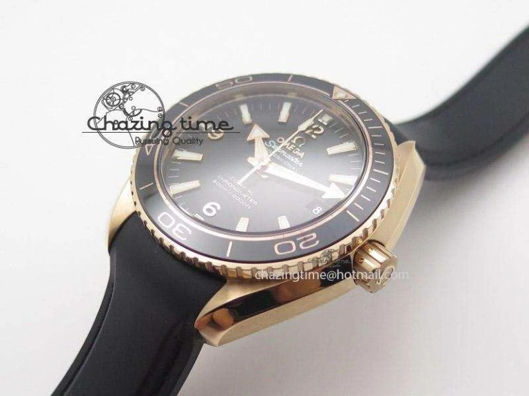 Planet Ocean Professional Rose Gold Liquid Metal V6F 42mm On Black Rubber Strap A TimelessDesign 8266