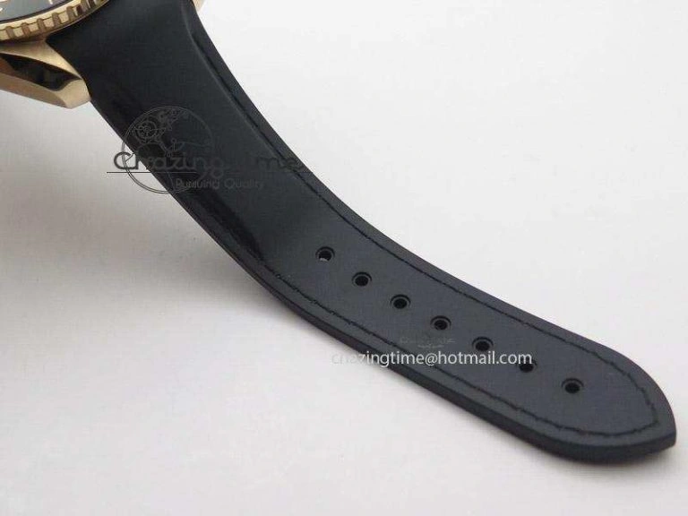 Planet Ocean Professional Rose Gold Liquid Metal V6F 42mm On Black Rubber Strap A TimelessDesign 8266