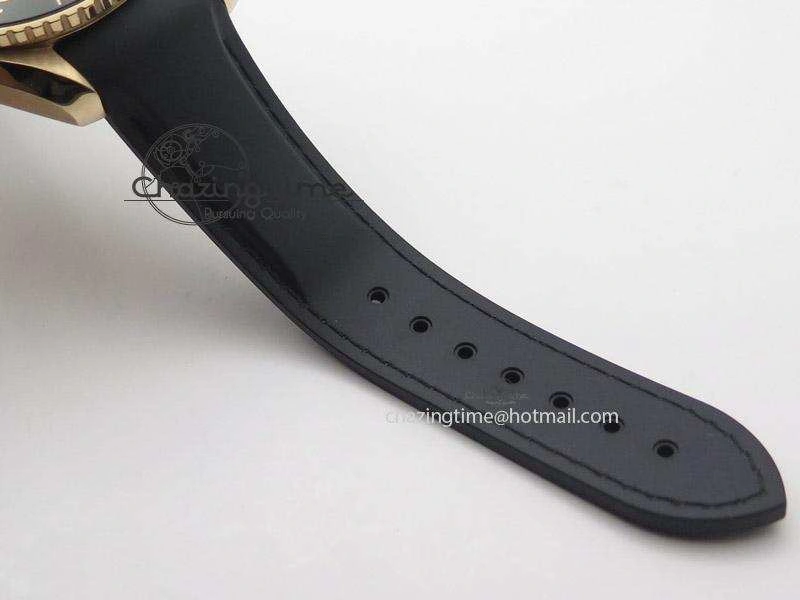 Planet Ocean Professional Rose Gold Liquid Metal V6F 42mm On Black Rubber Strap A TimelessDesign 8266