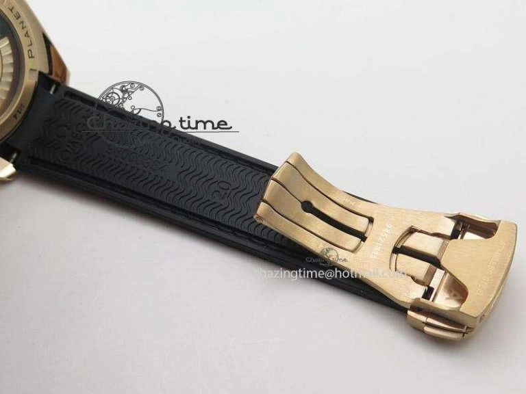 Planet Ocean Professional Rose Gold Liquid Metal V6F 42mm On Black Rubber Strap A TimelessDesign 8266