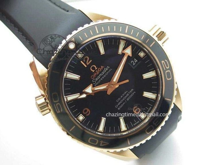Thermal Planet Ocean Professional Rose Gold Liquid Metal V6F 45mm on Black Rubber Strap A 8287