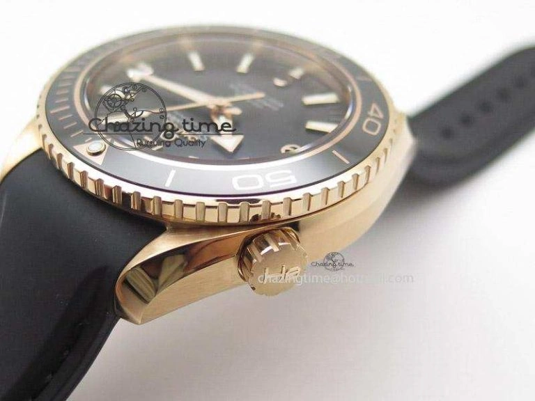 Thermal Planet Ocean Professional Rose Gold Liquid Metal V6F 45mm on Black Rubber Strap A 8287