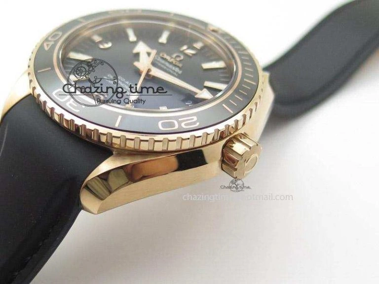 Thermal Planet Ocean Professional Rose Gold Liquid Metal V6F 45mm on Black Rubber Strap A 8287