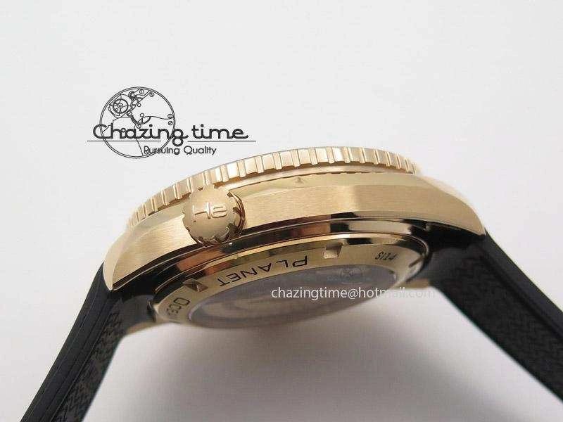 Thermal Planet Ocean Professional Rose Gold Liquid Metal V6F 45mm on Black Rubber Strap A 8287